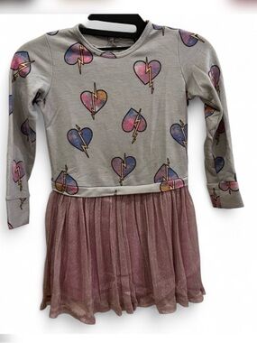 PIXIELANE - Girls Heart & Lightning Pullover Dress